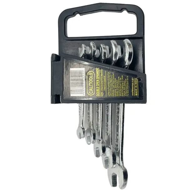 5pc Imperial Double Open Wrench Set with Carrying Case C/P 56 Inner 14 CALITOOLS
