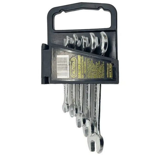 5pc Imperial Double Open Wrench Set with Carrying Case C/P 56 Inner 14 CALITOOLS