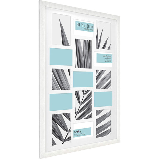 2pk 20"x30" COLLAGE WHT STUDIO FRAME WOODGRAIN C/P 1