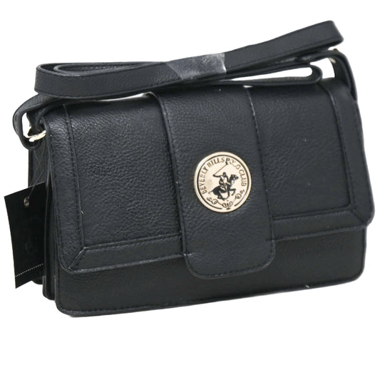 BHPC BLACK FASHION BAG W/FLAP OVER C/P 24