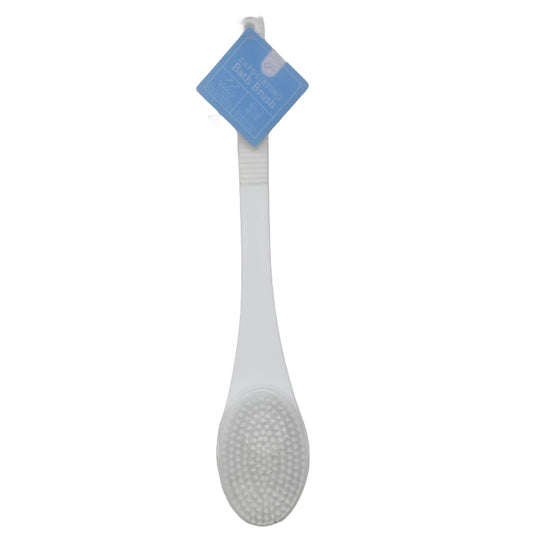 WHITE PLASTIC BACK BRUSH C/P 24