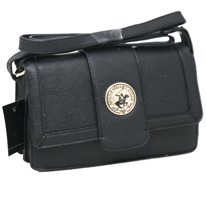 BHPC BLACK FASHION BAG W/FLAP OVER C/P 24