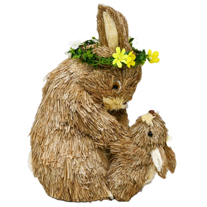 12.20" Grass Rabbit Mum+Baby C/P 4