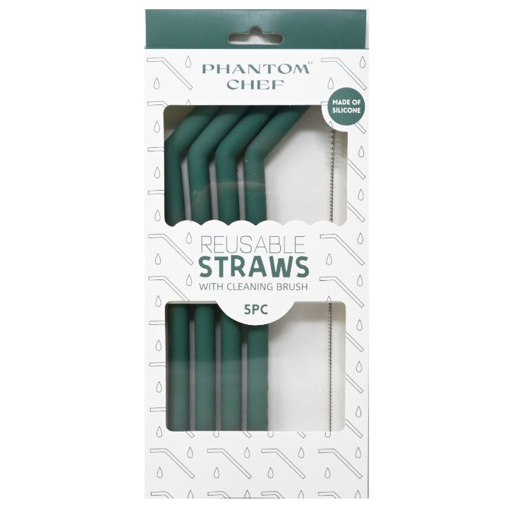 5pc Grn Straw Set C/P 24 Phantom Chef