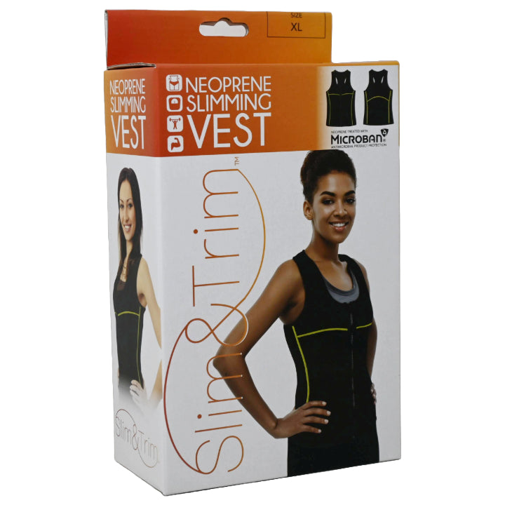 XL BLK/LIME WOMEN VEST W/CONTRAST STITCHING (BOXED) C/P 12