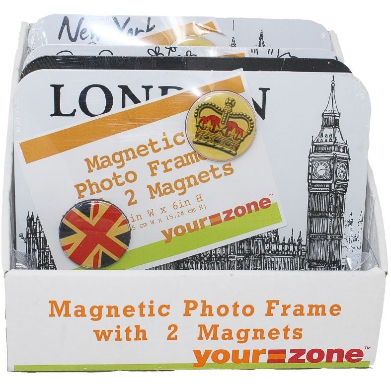 7.5" X 6" MAGNETIC PHOTO FRAME ASST IN PDQ C/P 4