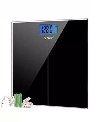 DIGITAL BLACK BATH SCALE C/P 1