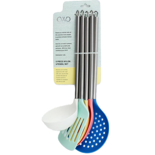 5pc NYLON MULTICOLOR UTENSIL SET C/P 48