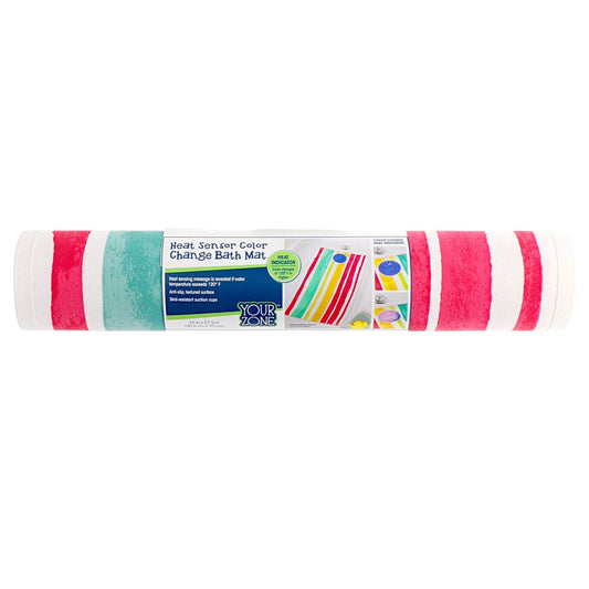 16"x27.5" RAINBOW HEAT SENSOR COLOR CHANGE BATH MAT YOUR ZONE C/P 3