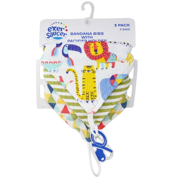 3pc Wht Tar Bib Set C/P 36 Exersaucer