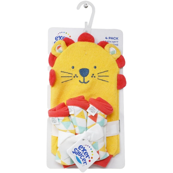 4pc Flx Washcloths Mitt Set C/P 36 Exersaucer