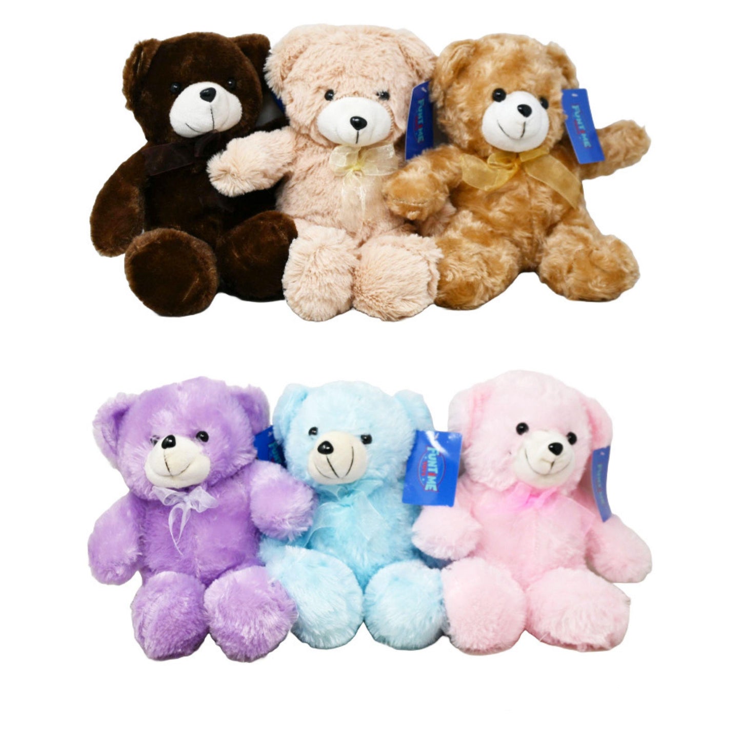 12" PLUSH BEAR 6-ASST C/P 72