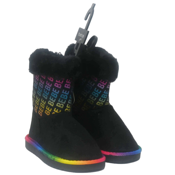 BLK BEBE TODDLER GIRLS WINTER BOOT W/FAUX FUR TRIM DETAIL 7-ASST SIZE 11-4 C/P 12