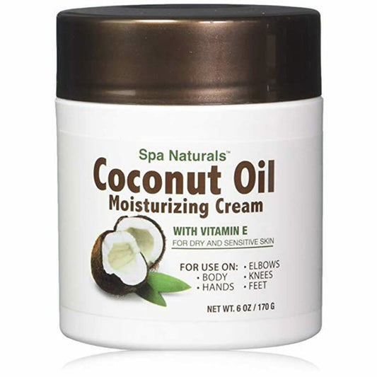 SPA NATURALS Coconut Oil Moisturizing Cream with Vitamin E in jar C/P 12