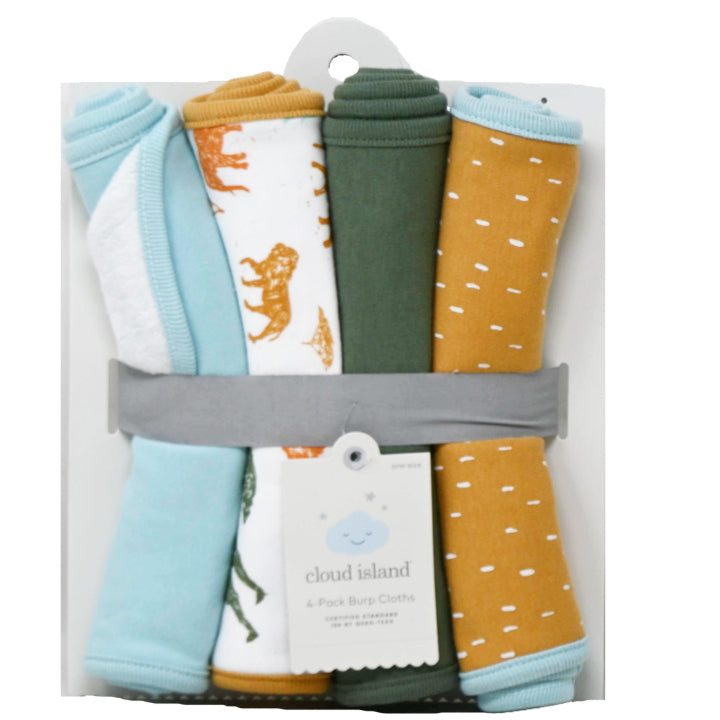 4pk BOYS CLOUD ISLAND BURP CLOTHS C/P 12