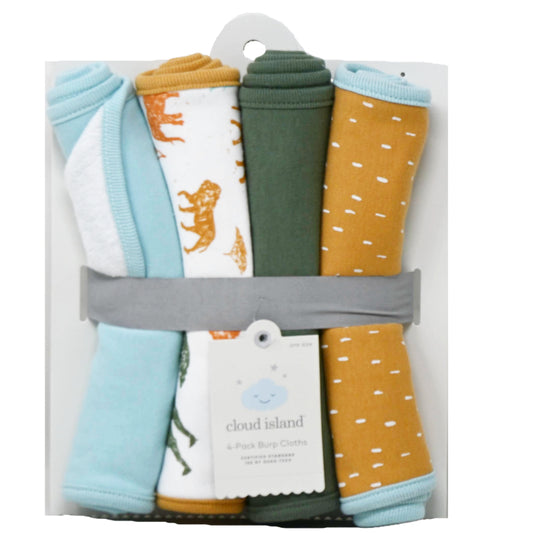 4pk BOYS CLOUD ISLAND BURP CLOTHS C/P 12