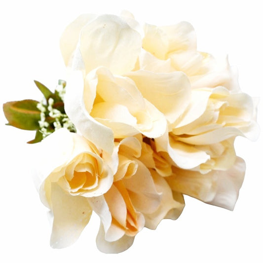 Cream Rose Bud Bush 6 Flowers C/P 240