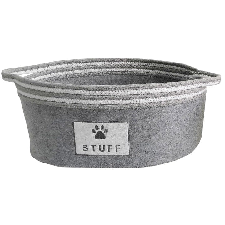 17"x13"X8" FELT/ROPE PET STORAGE BIN C/P 20