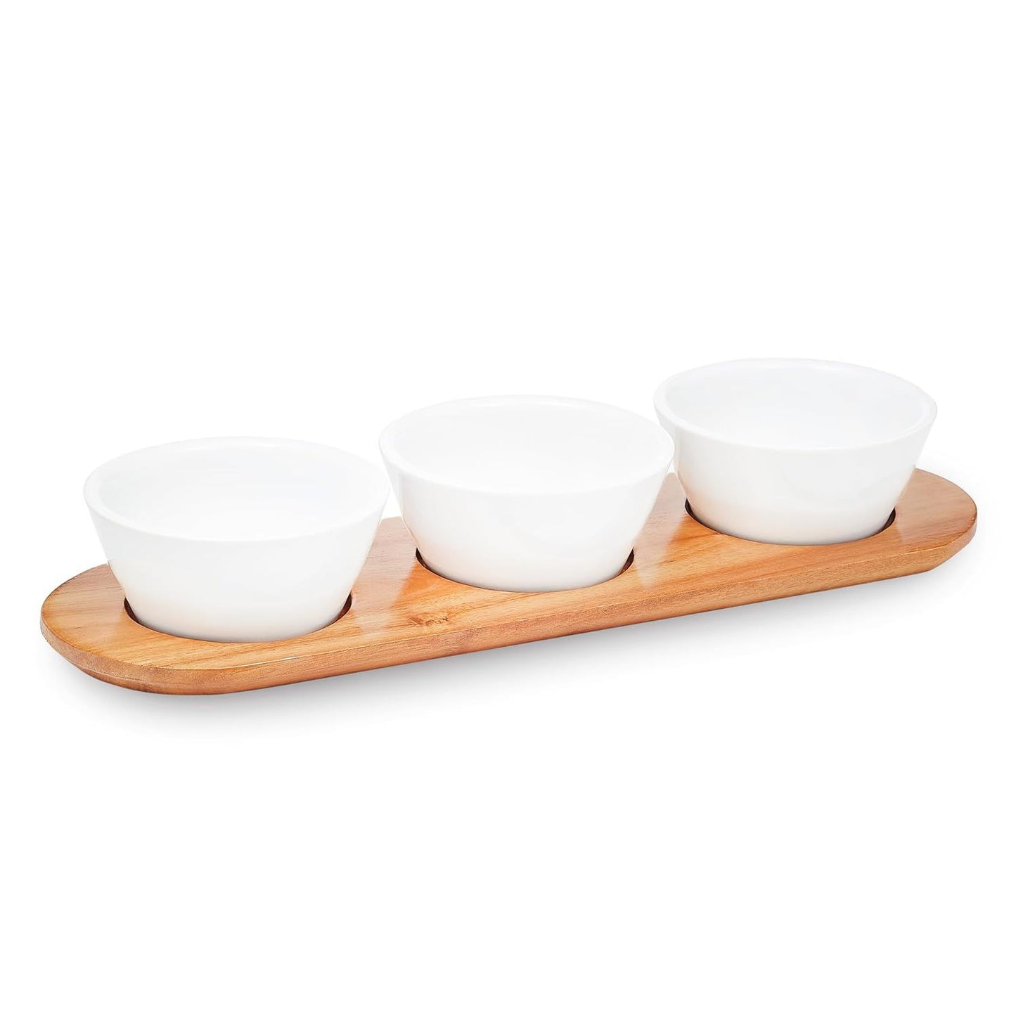 4pc Bowls & Wood Stand C/P 8