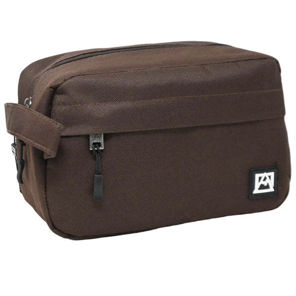 *OUTSIDE OF CA* LRG BROWN MEN TOILETRY BAG C/P 30