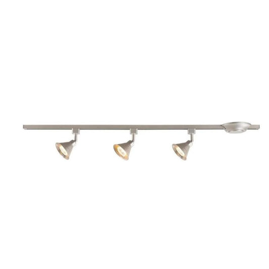 44" 3-LIGHT BRUSHED STEEEL FINISH LINEAR TRACK SECTION C/P 1,COLOR BOX