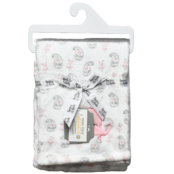 30"x40" FLANNEL PRINTED BLANKET W/EMBROIDERY C/P 24