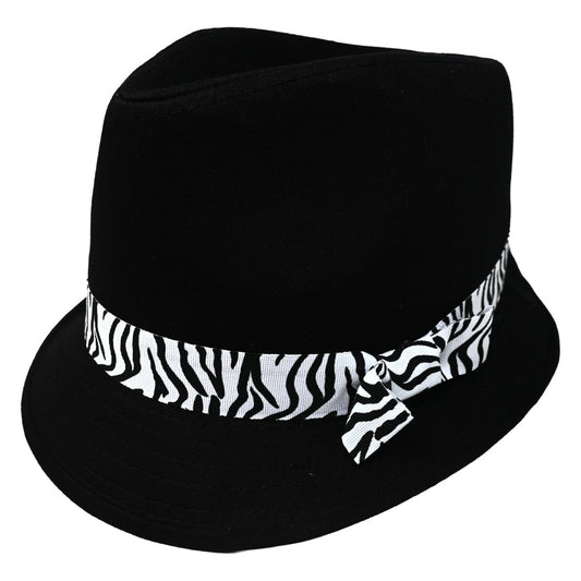 Black Fedora Zebra Band C/P 48 Nicole Marciano