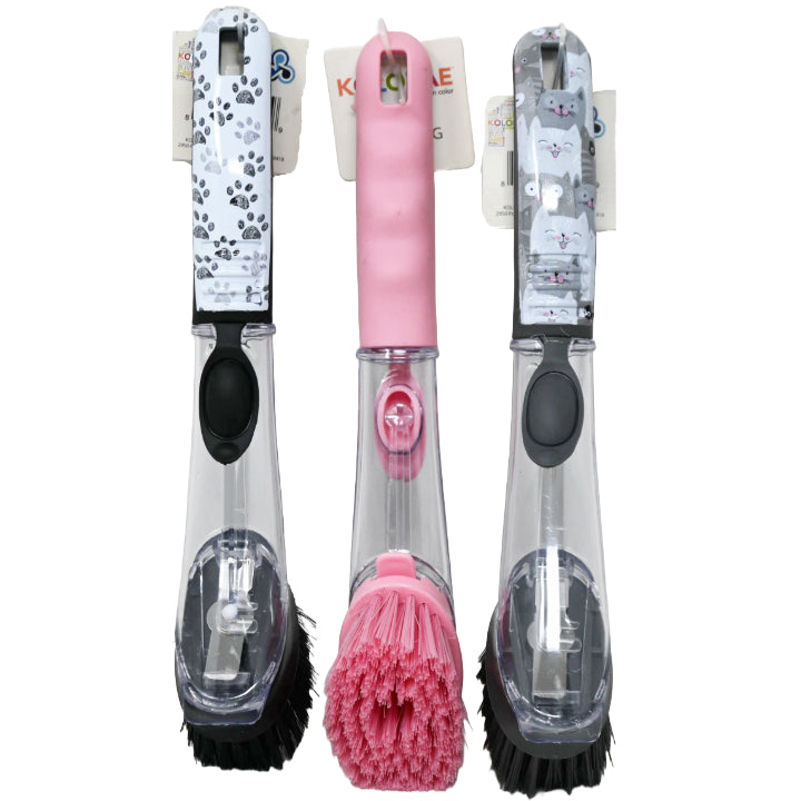 KOLORAE BLK/CLEAR SOAP DISPENSING BRUSH C/P 24