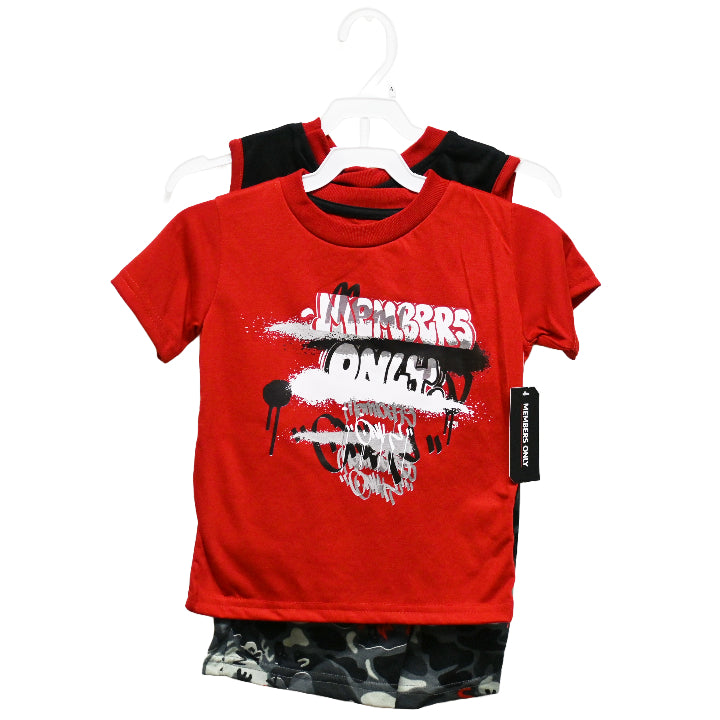 3pc MEMBERS ONLY BOYS SHORT SET 3-ASST SIZE C/P 12