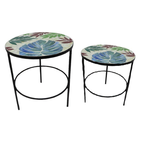 2pc Mosaic Tables LG SM C/P 1
