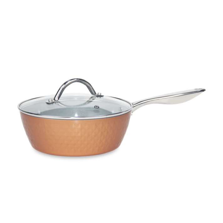 1.5qt COPPER SAUCEPAN W/LID C/P 6