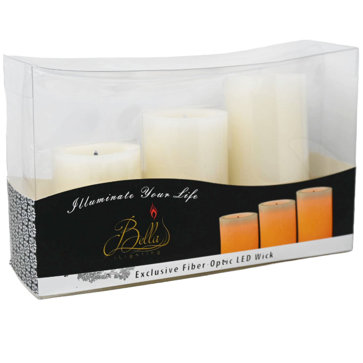 3pc LED CANDLE SET C/P 10