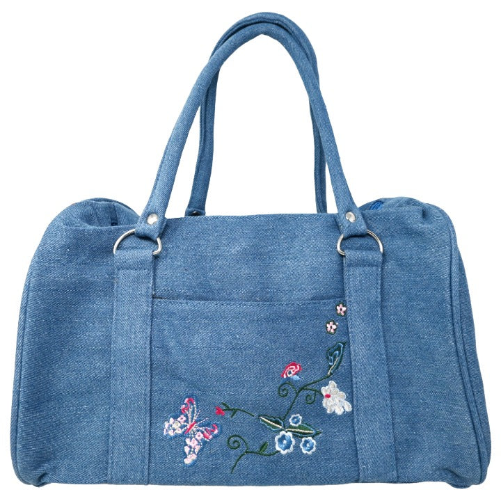 *NO CA* DENIM DOCTOR BAG W/EMBROIDERY (NO UPC) C/P 25