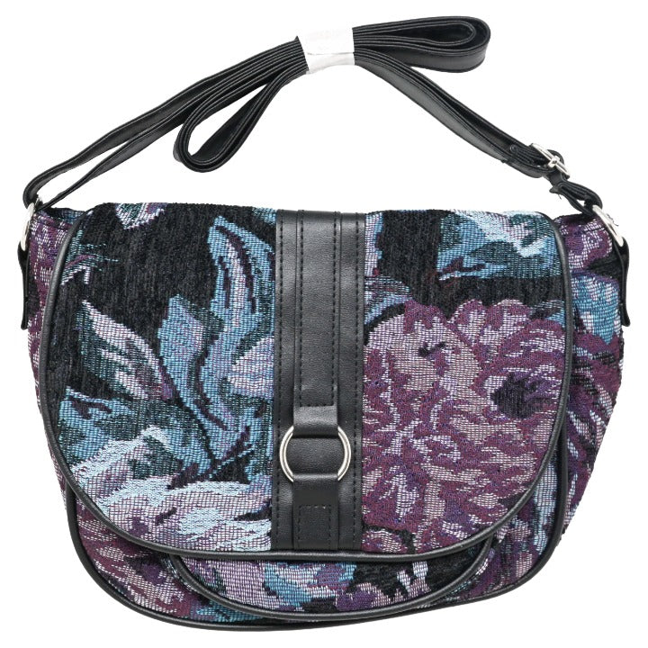 *NO CA* PURPLE TAPESTRY CROSSBODY BAG C/P (NO UPC) 40