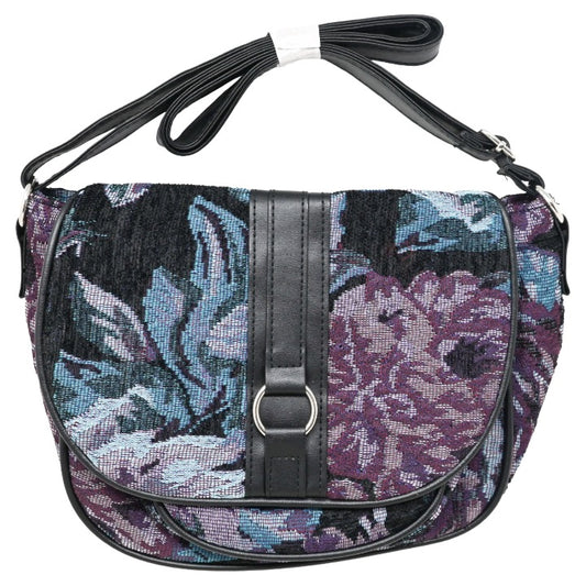 *NO CA* PURPLE TAPESTRY CROSSBODY BAG C/P (NO UPC) 40