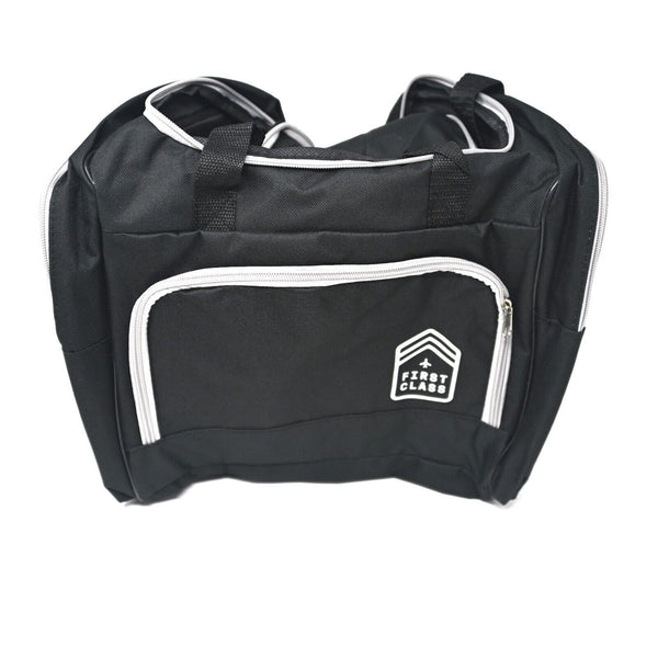 3pc BLACK DUFFLE BAG W/TOILETRY SET C/P 10