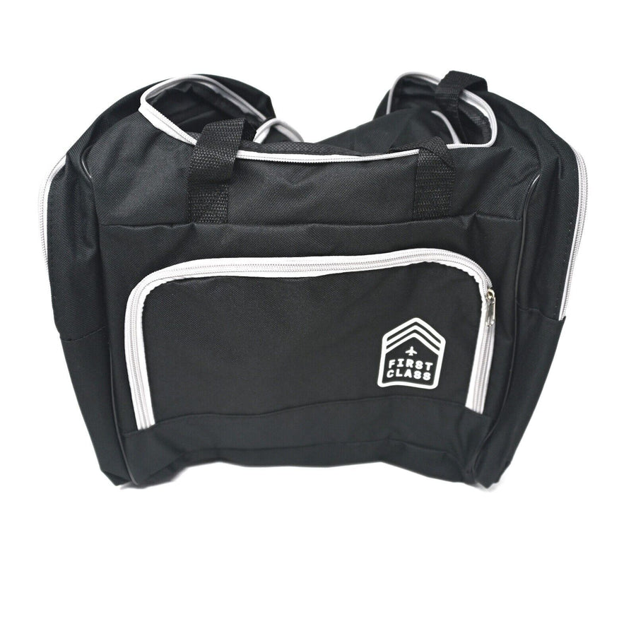 3pc BLACK DUFFLE BAG W/TOILETRY SET C/P 10