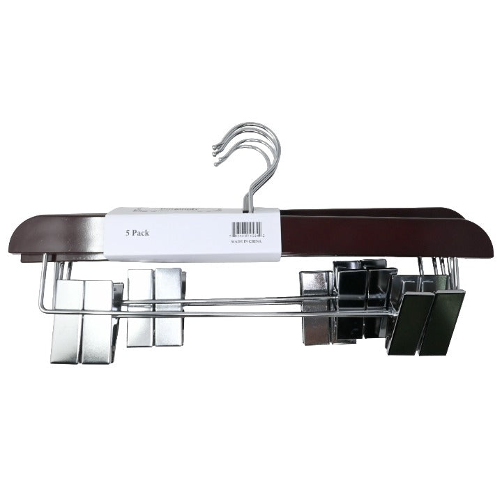 5pk Brn Skirt Hanger Set C/P 10