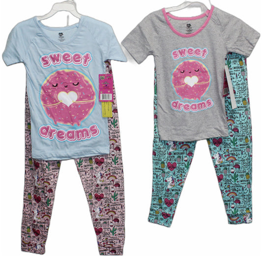 2pc "SWEET DREAMS" GIRLS SLEEP SET (2 ASST PRINTS -SIZE: 4/5,6/7,8/10,12/14) C/P 24