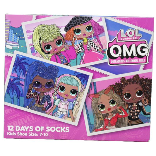 LOL SURPRISE OMG 12-DAYS OF SOCKS BOX SET C/P 12