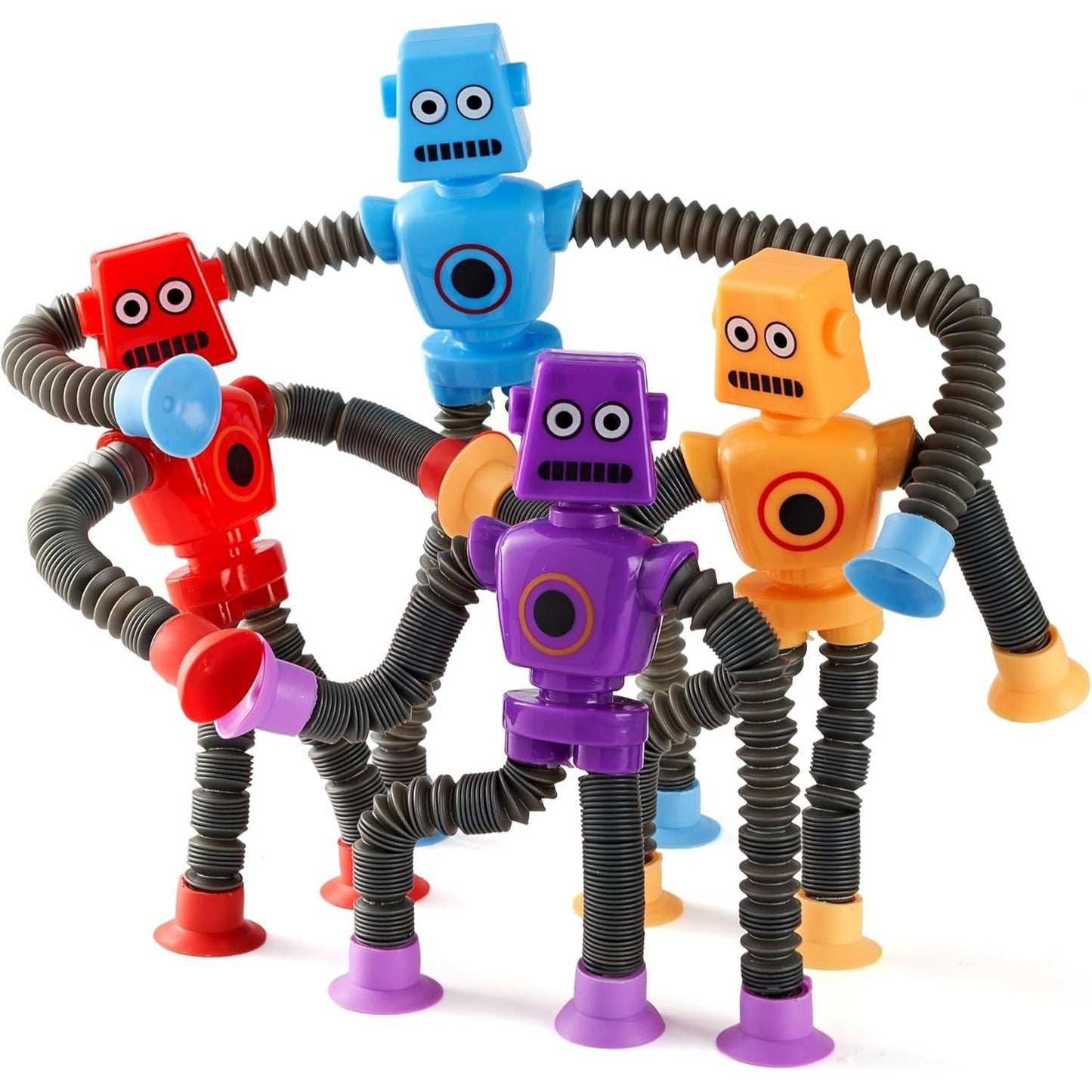 4pc Robot Pop Tube Toys C/P 36
