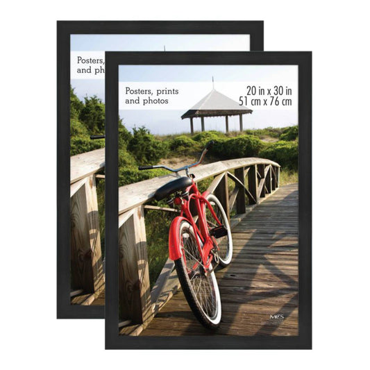 2pk 20"x30" MUSEUM POSTER FRAME ONYX WOODGRAIN C/P 1