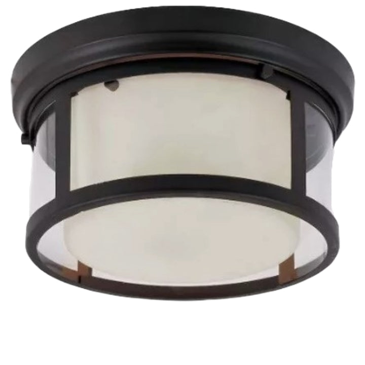 13.25" RUBBED OIL BRONZE CEILING FIXTURE LIGHT C/P 1.BROWN BOX WITH COLOR LABEL