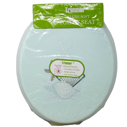 *OUTSIDE OF CA*Toilet Seat Soft Embroidered Green C/P 6