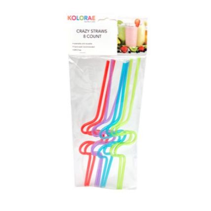 8ct KOLORAE CRAZY STRAWS C/P 24