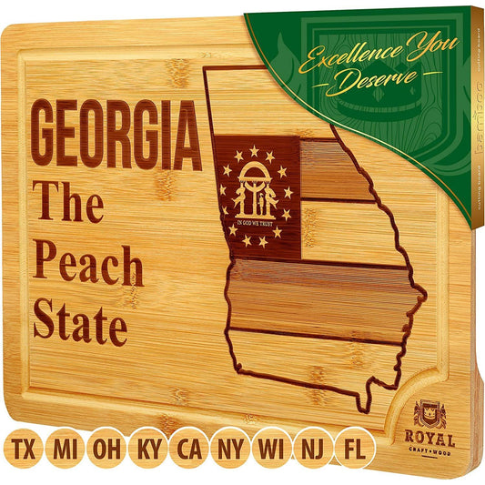 15"x10" GEORGIA BAMBOO CUTTING BOARD C/P 10