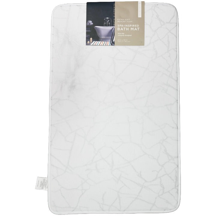 20X30" GREY/WHT LUREX PV YARN BATHMAT BATH ELEMENTS C/P 20