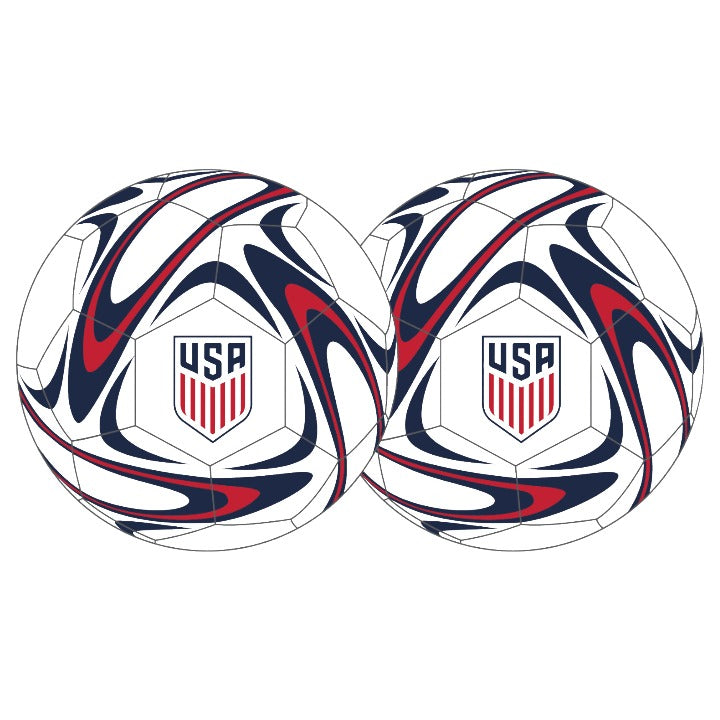 Wht Rd Blu US Soccer Soccer Ball C/P 8