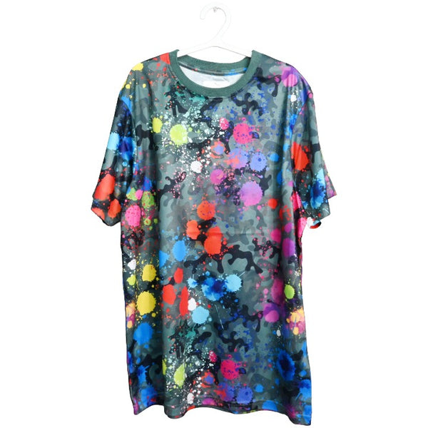 Grn Camo SS Splatter Tee C/P 60 Drill Clothing Co.
