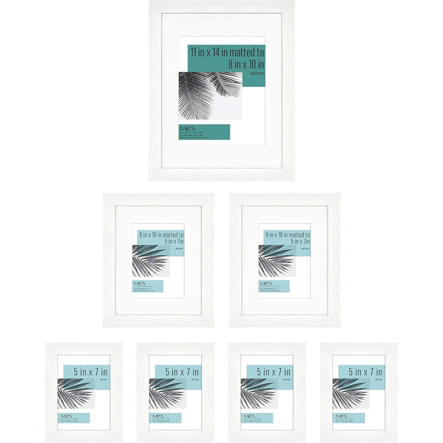 7pc FRAME WHT Set STUDIO GALLERY WOODGRAIN C/P 1